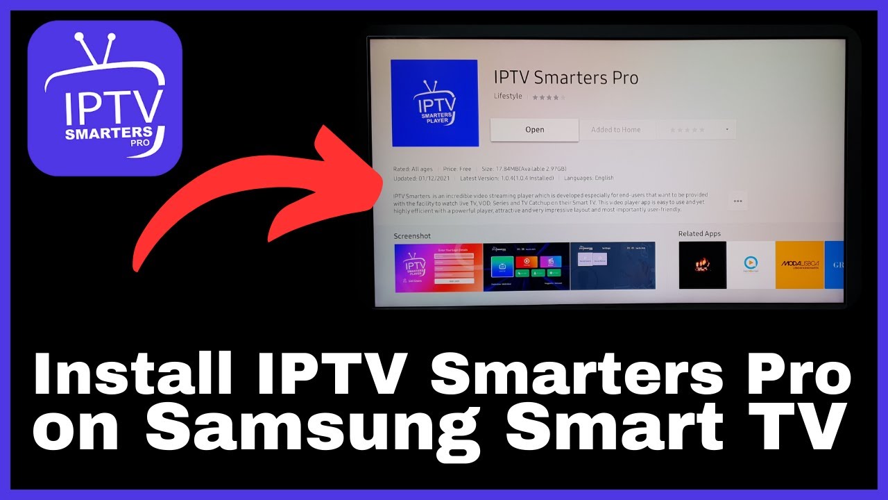 how to install a reliable IPTV on samsung smart tv